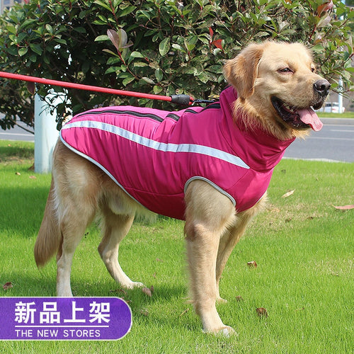 Large Dog Raincoat Waterproof Dog Poncho Vest For Big Dogs Outdoor Pet autumn Vest Rain Cap Blue Golden Retriever Husky WLYANG