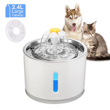 Load image into Gallery viewer, Automatic Pet Water Fountain with LED USB Powered Dog Cat Drinker Fountain Dispenser Activated Carbon Filter Replacement
