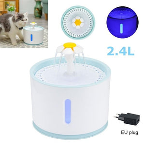 Automatic Pet Water Fountain with LED USB Powered Dog Cat Drinker Fountain Dispenser Activated Carbon Filter Replacement