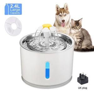 Automatic Pet Water Fountain with LED USB Powered Dog Cat Drinker Fountain Dispenser Activated Carbon Filter Replacement